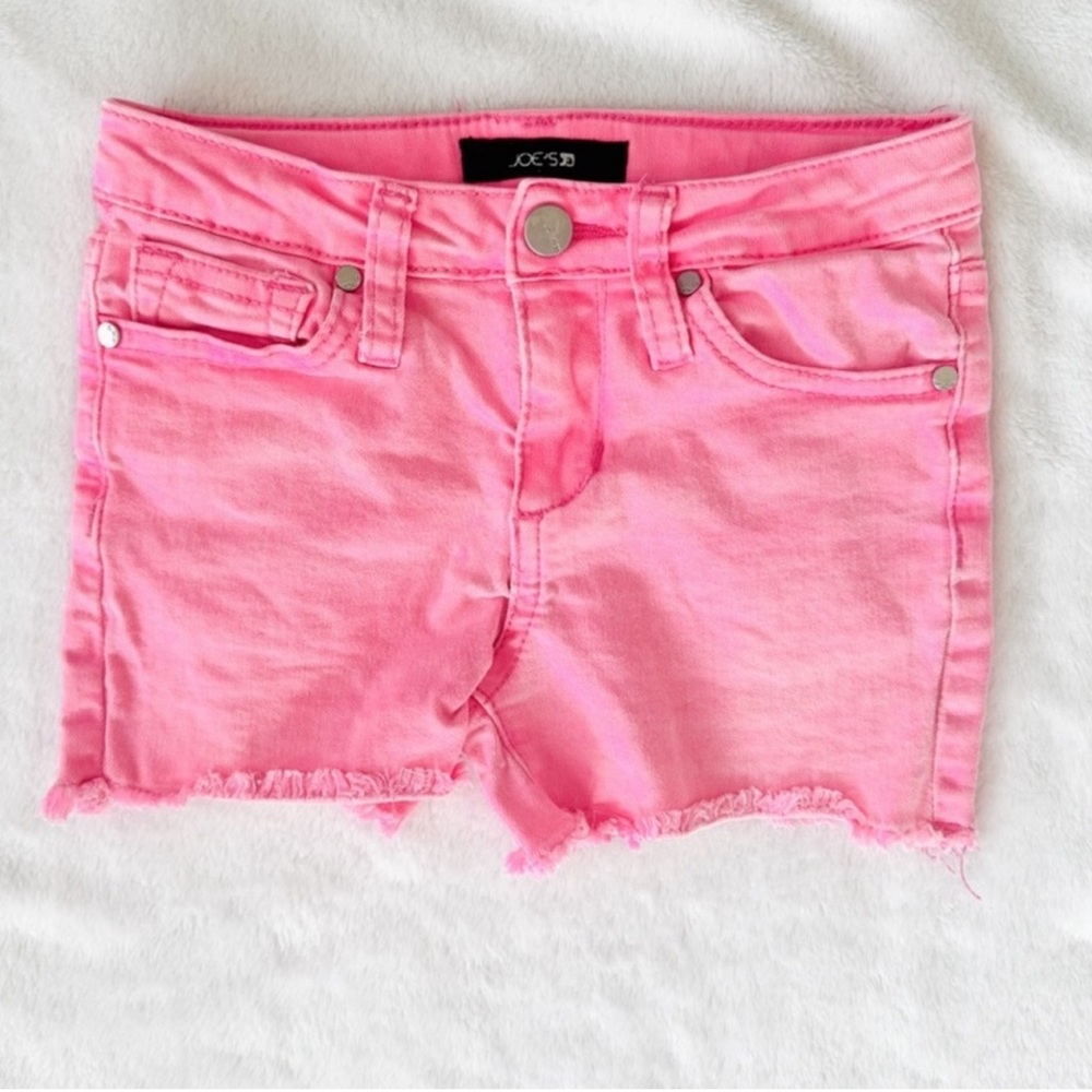 Joe’s Jeans Girls Neon Pink Denim Cutoff Shorts Size 4 Frayed Hem